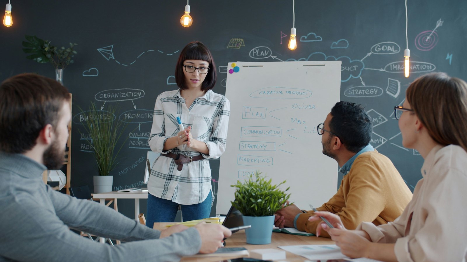 A team reviewing an AI governance plan