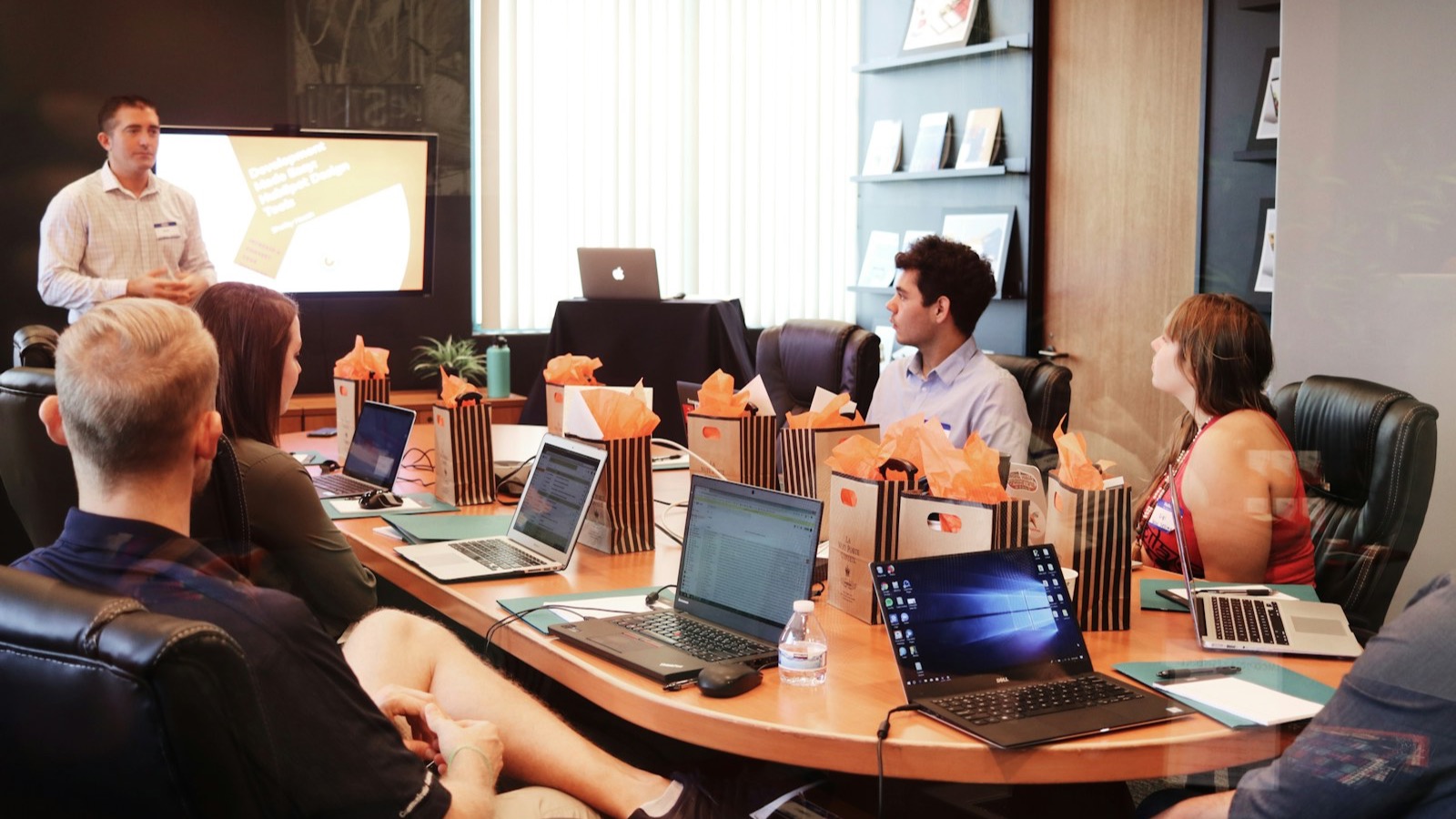 Leaders reviewing findings together during a briefing